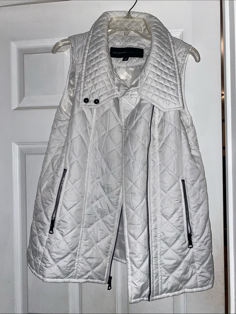 Marc NY White Puffer Vest